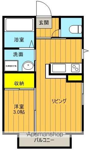 コートセレーノⅢ(1LDK/2階)の間取り写真
