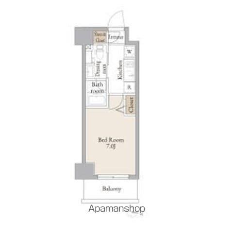 ルネフラッツ黒川Ⅱ(1K/11階)の間取り写真