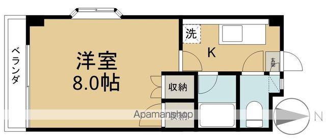 大内田アネックス(1K/3階)の間取り写真