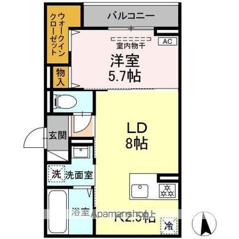 CLASSEUM仙台小田原 IV(1LDK/2階)の間取り写真