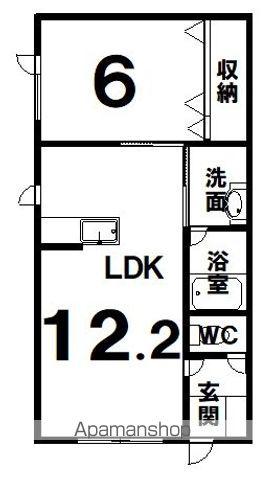 SUNRISE(1LDK/1階)の間取り写真