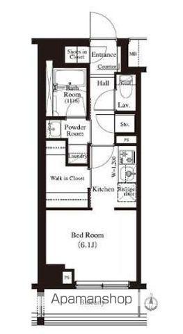 アーバンパーク住吉(ワンルーム/6階)の間取り写真