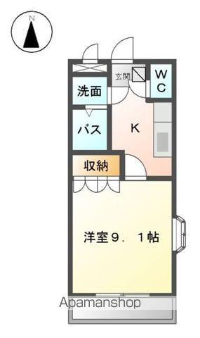 パルティーダ光吉(1K/1階)の間取り写真