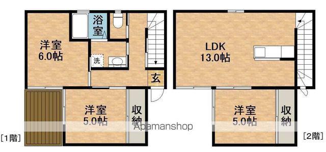 東海道本線 愛野駅(静岡) 徒歩24分 2階建 築15年(3LDK)の間取り写真
