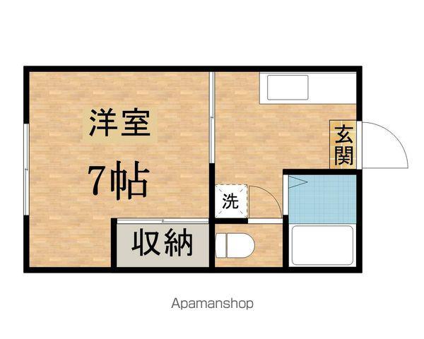 第3グリーンハイツ(1K/1階)の間取り写真