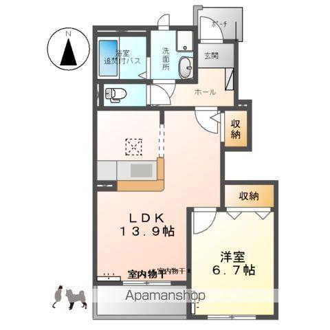 ジェム フォレスト2(1LDK/1階)の間取り写真