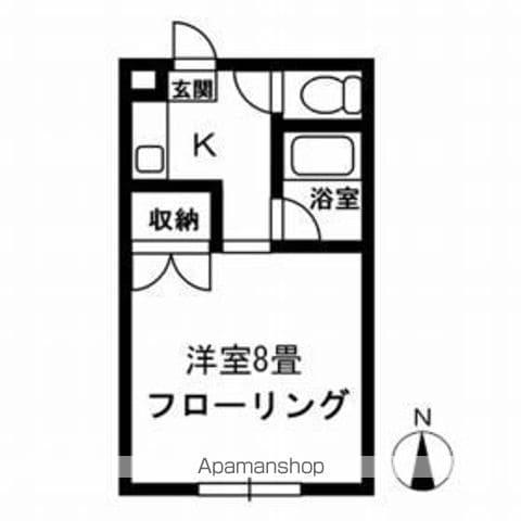 NITTO21弐番館(1K/2階)の間取り写真