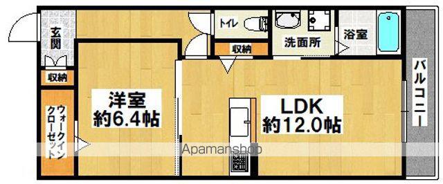 ファイブヒルズ欅 壱番館・弐番館(1LDK/1階)の間取り写真