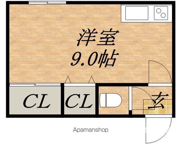 ホワイト豊栄(ワンルーム/2階)の間取り写真