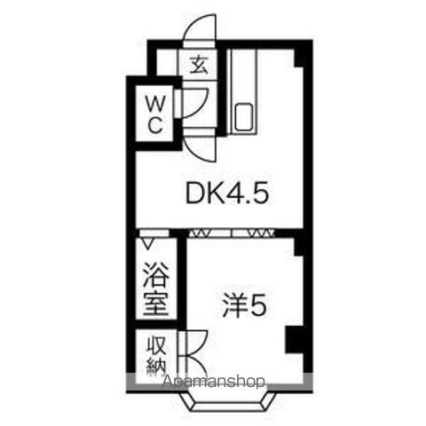 SERAM BLD北大通(1DK/5階)の間取り写真