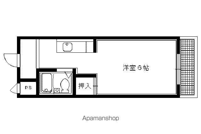 コルザ河村(1K/2階)の間取り写真
