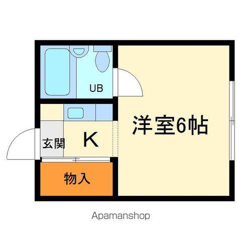 赤坂コーポ(1K/2階)の間取り写真