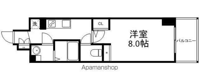 KDXレジデンス南草津(1K/13階)の間取り写真