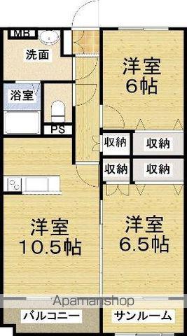 ATLANTIS(2LDK/1階)の間取り写真