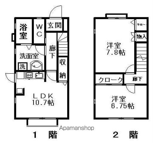 メゾン池田A(2LDK/1階)の間取り写真