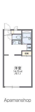 レオパレスアロー(1K/1階)の間取り写真