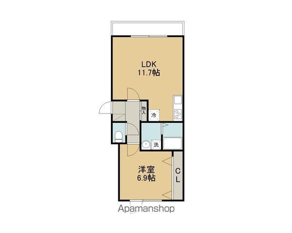 CASSIOPEIA Ⅰ(1LDK/2階)の間取り写真