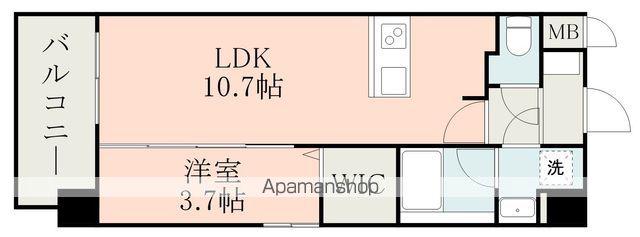 ELGRAND菊陽Ⅱ(1LDK/3階)の間取り写真