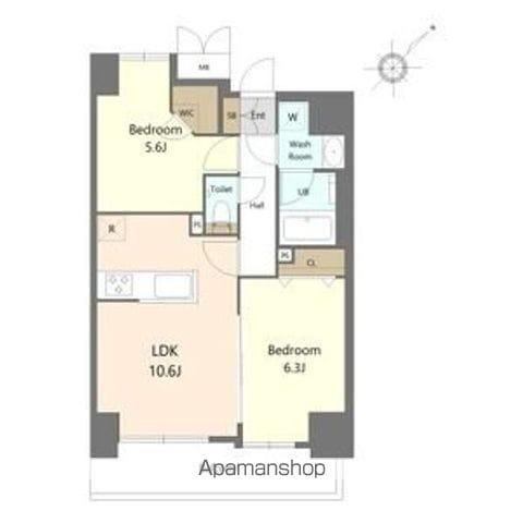 SーRESIDENCE大曽根BRESA 家具家電プ(2LDK/15階)の間取り写真