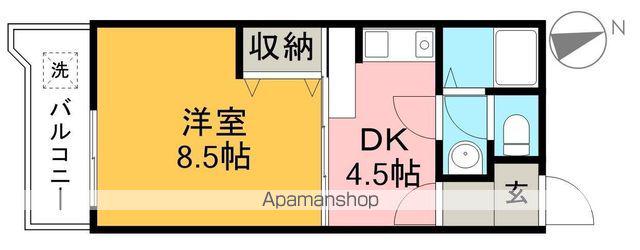 コーポ西村2(1K/1階)の間取り写真