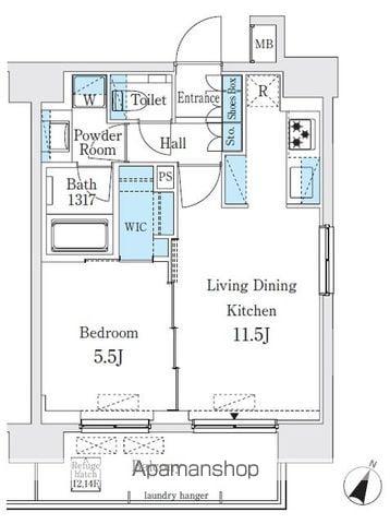 GLACIER神保町(1LDK/11階)の間取り写真