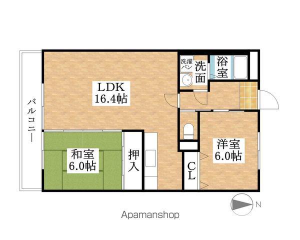 グレイス犬飼(2LDK/3階)の間取り写真
