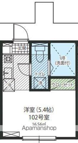 トレス港南(ワンルーム/1階)の間取り写真