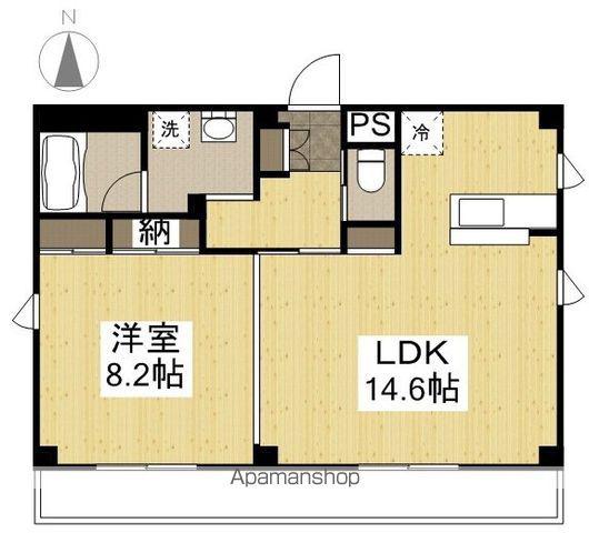 ボヌールスクエア アコオ5番館(1LDK/7階)の間取り写真
