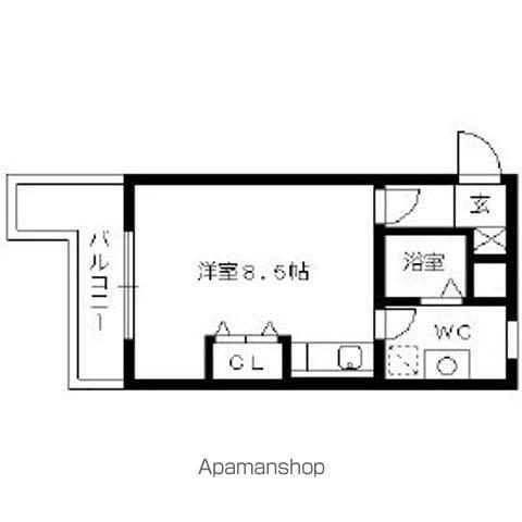 ガーデンヒルズマリア前(1K/3階)の間取り写真