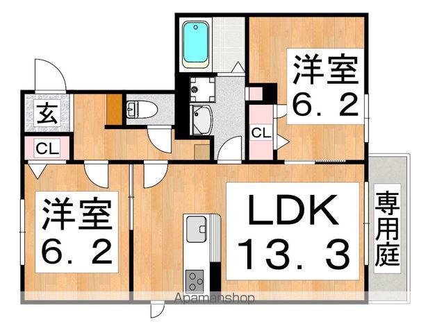 DEMEURE CRECIA Ⅰ(2LDK/1階)の間取り写真
