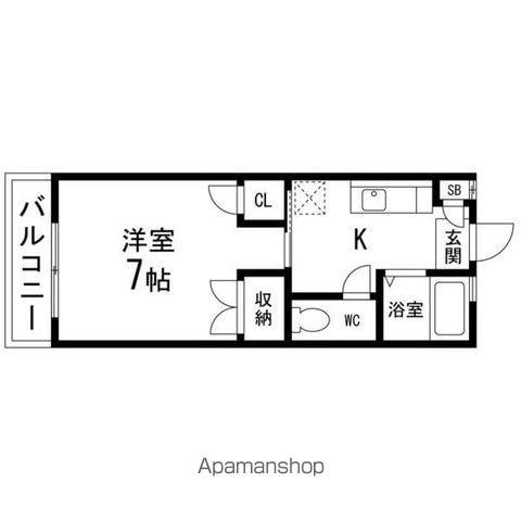 アーバンエイト(1K/2階)の間取り写真