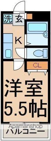 パピヨン松原(1K/3階)の間取り写真