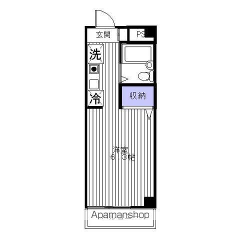 KIレジデンス(ワンルーム/2階)の間取り写真