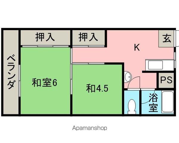 梅ヶ丘ダイケン(2DK/1階)の間取り写真