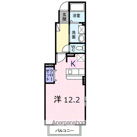メゾン・ド・フレーシュA(ワンルーム/1階)の間取り写真