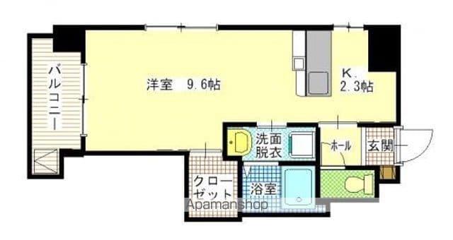 グランパルク橘館(ワンルーム/7階)の間取り写真