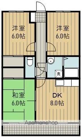 マンションラメール(3DK/3階)の間取り写真