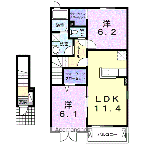 メゾン相生Ⅱ(2LDK/2階)の間取り写真