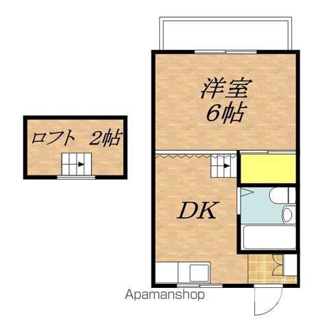 ハイツN(1DK/2階)の間取り写真