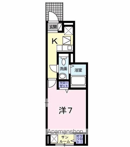 エンジョイ(1K/1階)の間取り写真