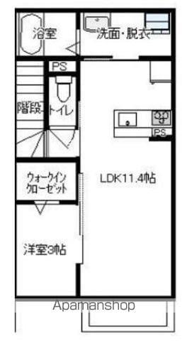 CASA・RIVA(1LDK/2階)の間取り写真