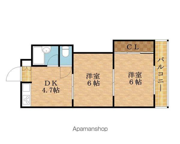 カンナハイツ(2K/3階)の間取り写真