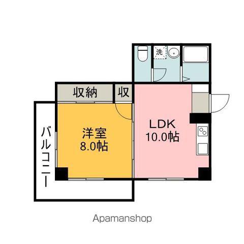 コーポST(1LDK/4階)の間取り写真