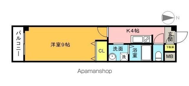 IS VILLA ANNEX(1K/4階)の間取り写真