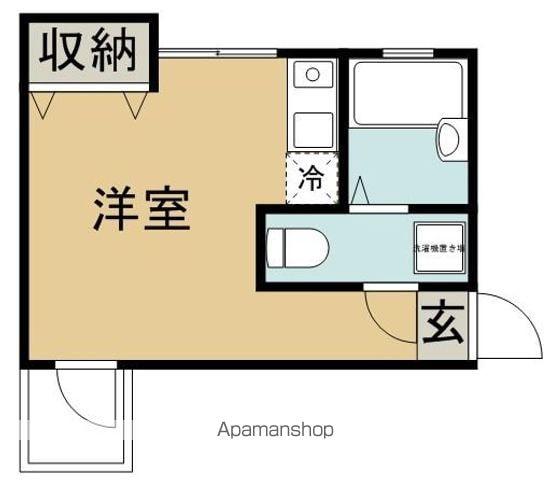 プラムヴィレッジ(ワンルーム/1階)の間取り写真