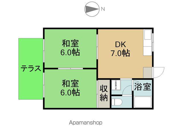 コーポサンシャイン(2DK/1階)の間取り写真