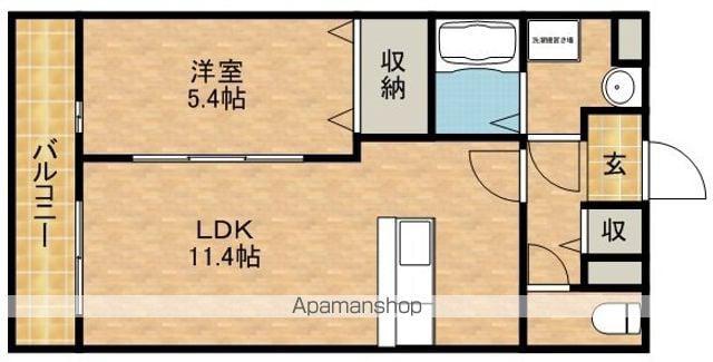 メゾンベール Ⅱ(1LDK/1階)の間取り写真