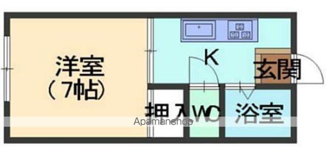 シティコート米倉(1K/2階)の間取り写真