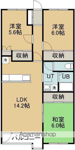 メゾン宮前(3LDK/2階)の間取り写真