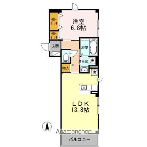 スカイヴィラージュ(1LDK/3階)の間取り写真